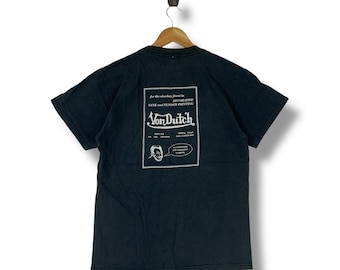Camisetas vintage con estampado de logotipo grande de VON DUTCH
