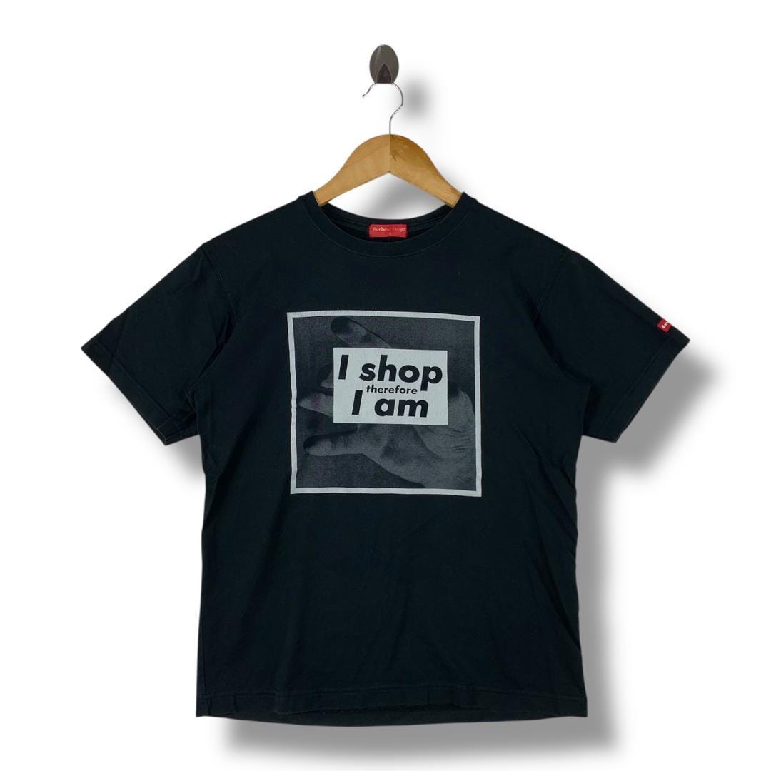 Vintage BARBARA KRUGER I Shop Therefore I Am Art Printed Tee - Etsy