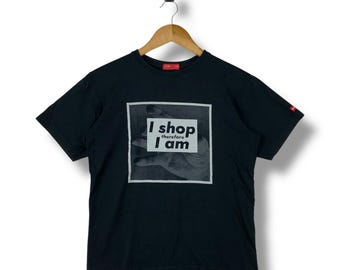 Rare Vintage 90s Barbara Kruger I Shop Therefore I Am Artwork T
