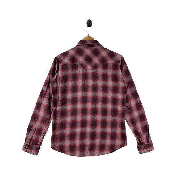 VANQUISH snapbutton checkered button up shirt - image 4