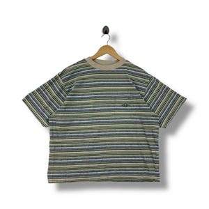Vintage BILLABONG Streifen kleines Logo Surfing tee