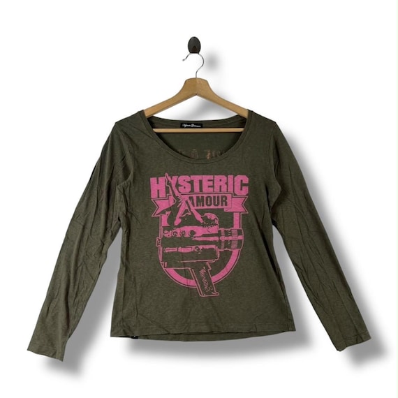 Hysteric Glamour, Vintage Hysteric Glamour Japanese Brand Camera Graphic Long Sleeve Shirt