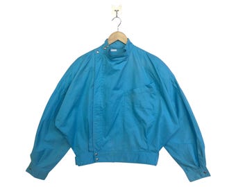 Rare!! Vintage THIERRY MUGLER Baby blue bomber jacket