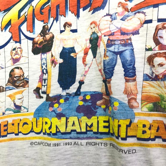 Rare!! Vintage 90s STREET FIGHTER 2 Capcom game tee - Gem