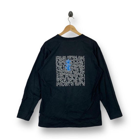 Uniqlo, Vintage Uniqlo x Keith Haring Long Sleeve T-Shirt Black Pop Art Graphic