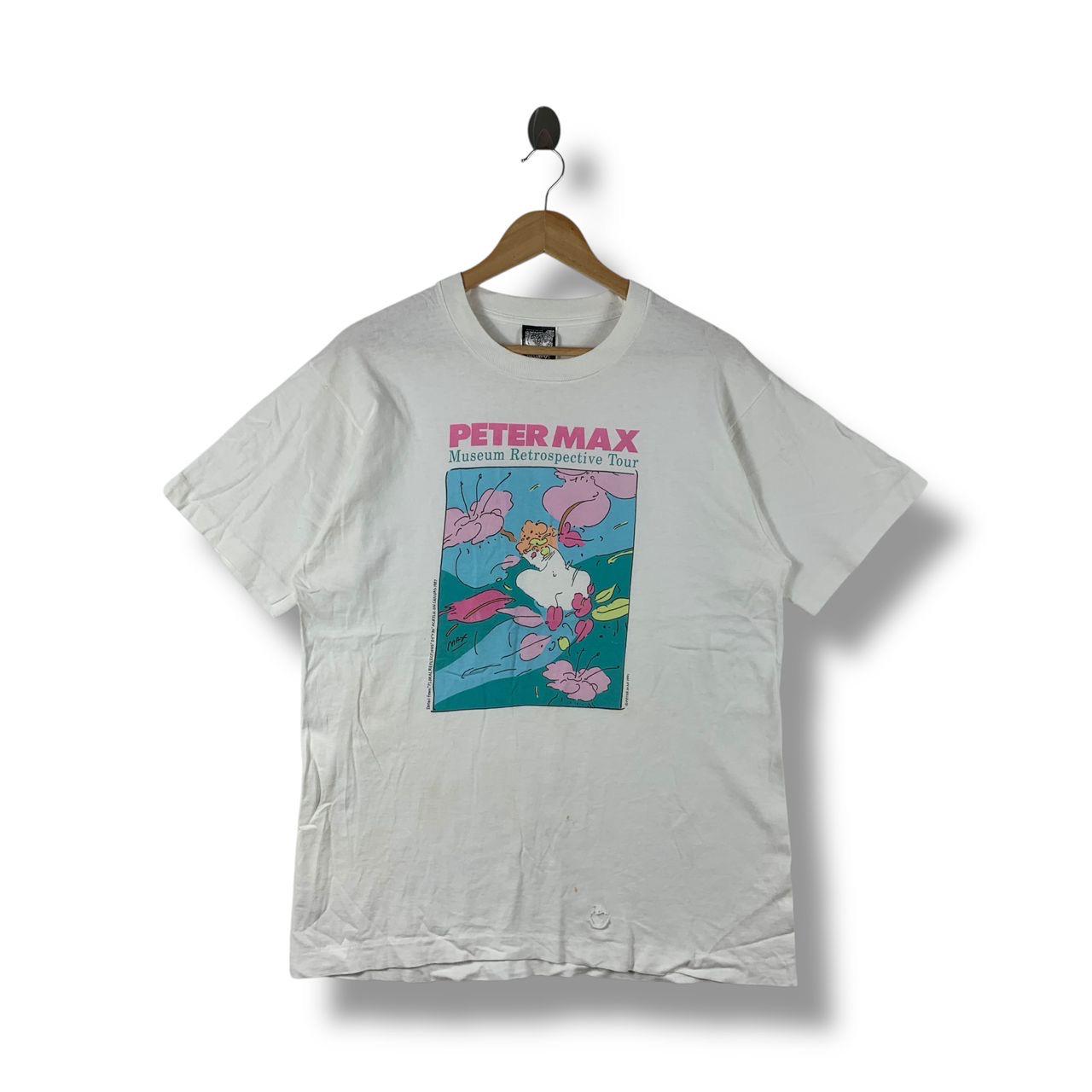 ピーターマックスロンT Peter Max Neomax 1987 Vintage Medium Monkey In Vase II T