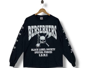 Vintage Black Label Society American Heavy Metal Black Medium Long