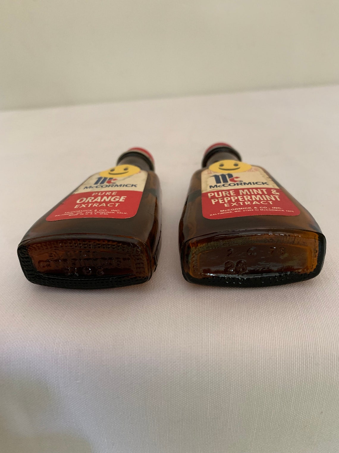 Vintage Pair of Mccormick Empty Extract Bottles Etsy UK