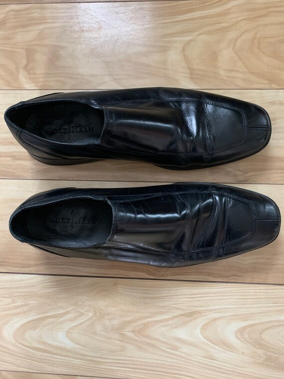 COLE HAAN Nike Air Black Leather Slip on Men s Dress Shoes 10 M Etsy Hong Kong