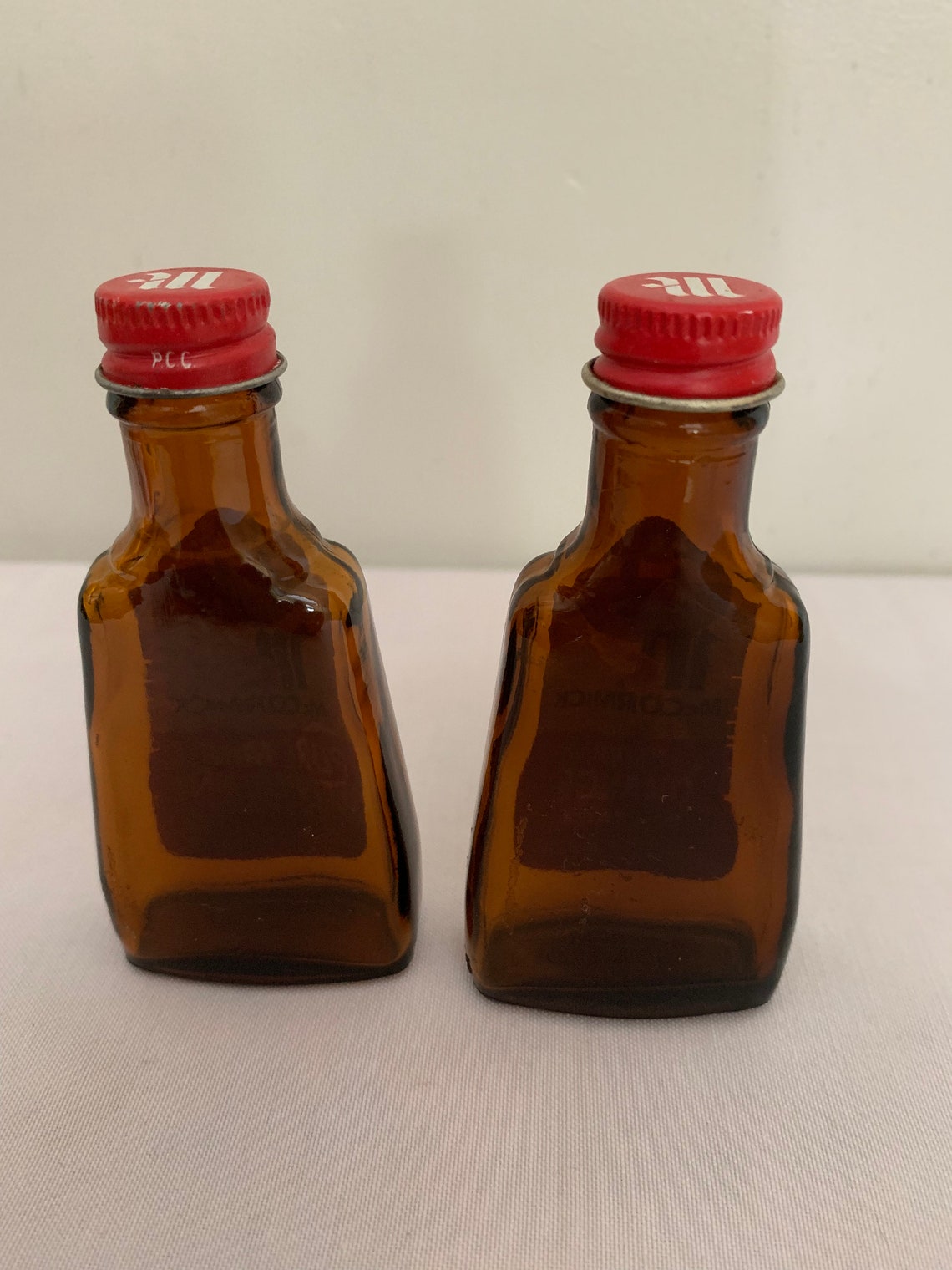 Vintage Pair of Mccormick Empty Extract Bottles Etsy UK