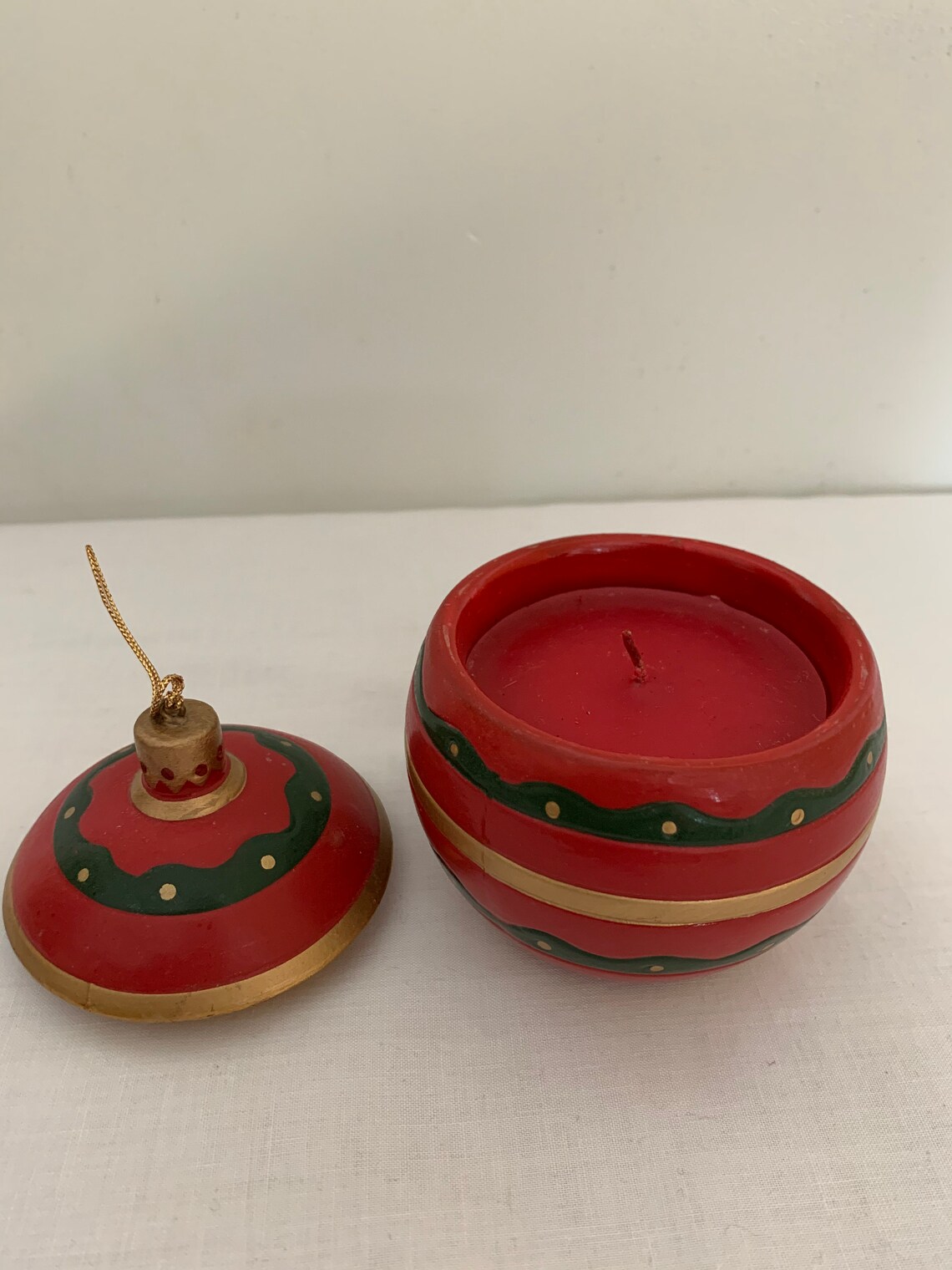 Holiday Ceramic Ornament Style Candle Holder Filled With Etsy UK