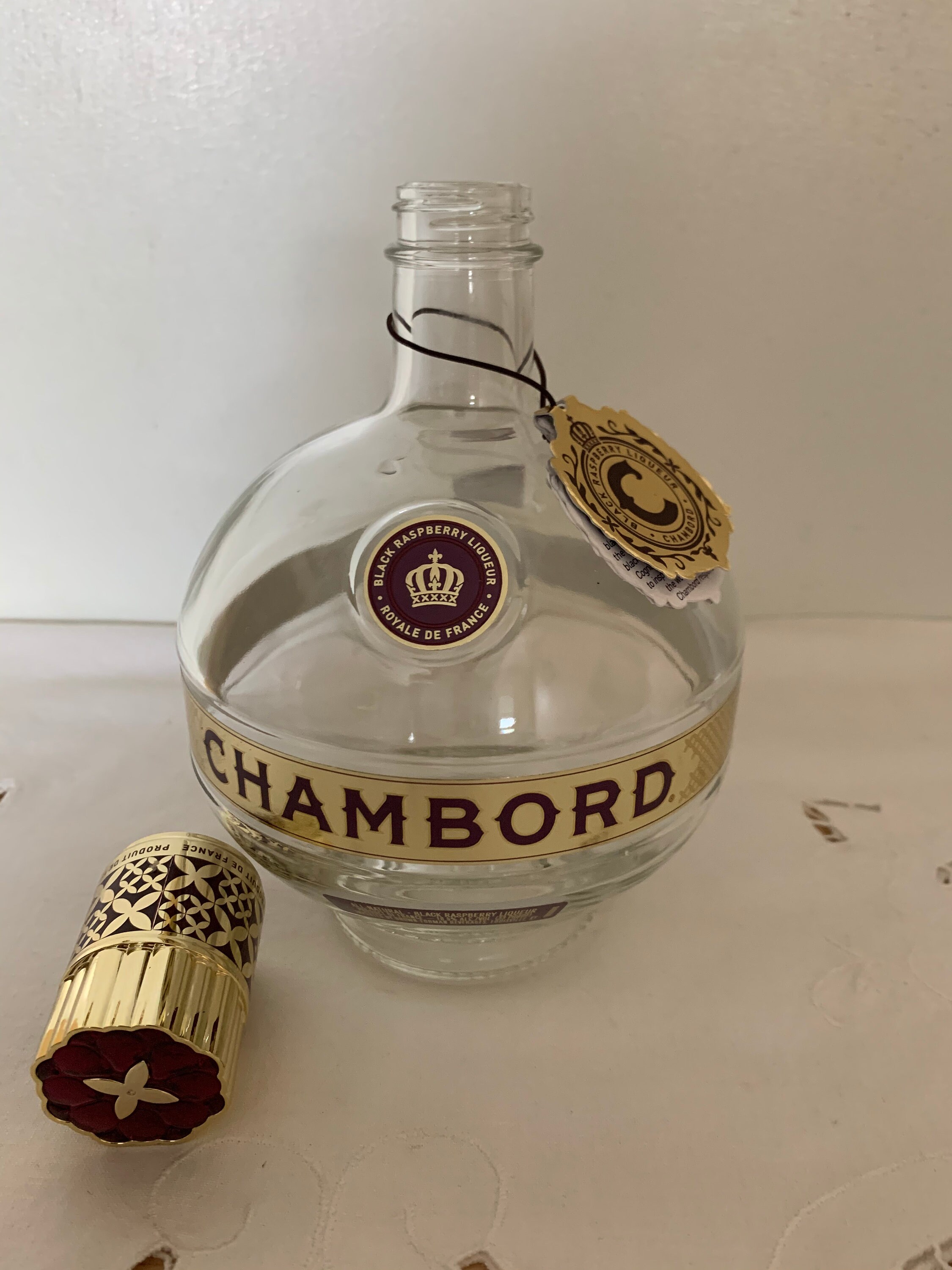 EMPTY CHAMBORD Glass Liqueur Bottle Royale DE France 750ml Etsy UK