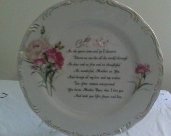 Expressions from the Heart *TRIBUTE TO MOTHER'S* Collectors  Mercrest Fine China Plate**10.5"