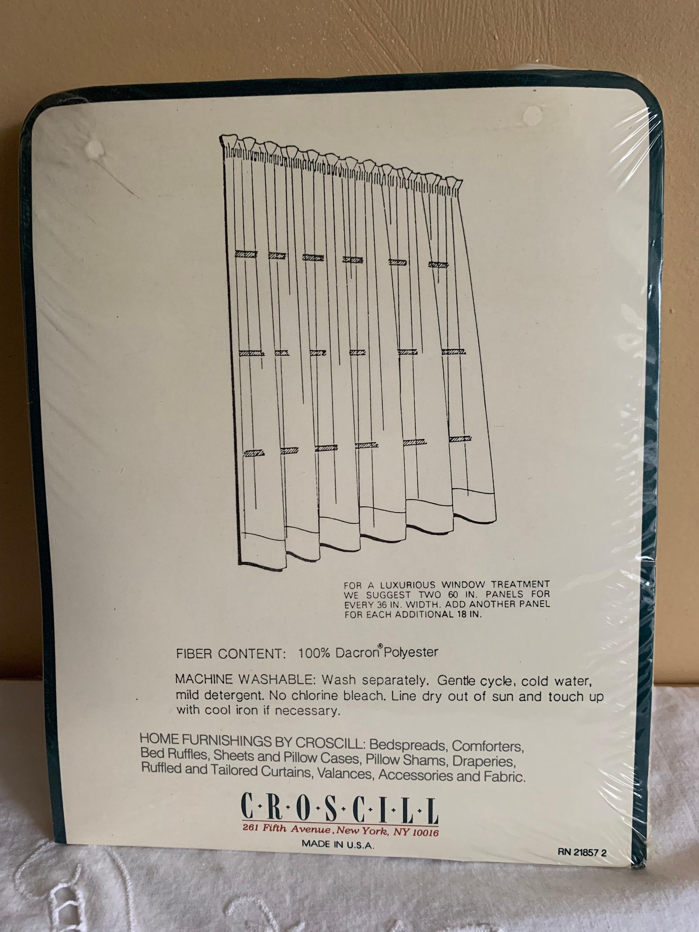 C.R.O.S.C.I.L.L Home Furnishings*one* Tailored Panel Curtains* IVORY 60\, image size:2250x3000