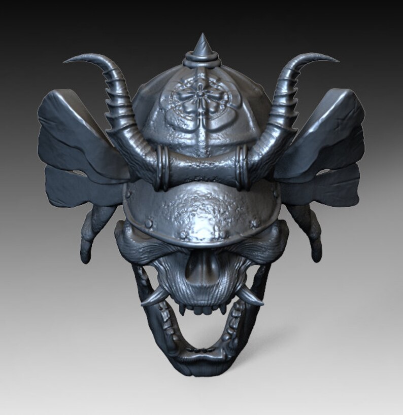 file-stl-3d-teschio-samurai-da-stampare-solo-file-digitale-etsy-italia
