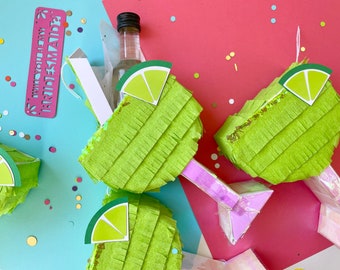 Margarita Mini Pinata, Set of 4 Party Favors