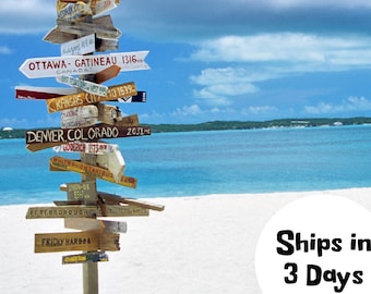 Custom Wood Signs , Signpost , Directional Sign Post,  Signs for Bar , Wooden Arrow Sign, Directional Signs Travel Gift