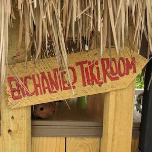 Enchanted Tiki Room Disney Signs Wooden Theme Park Signs Tiki Land Disney Jungle Cruise Adventureland Tiki Bar Pool Signs for Magic Kingdom