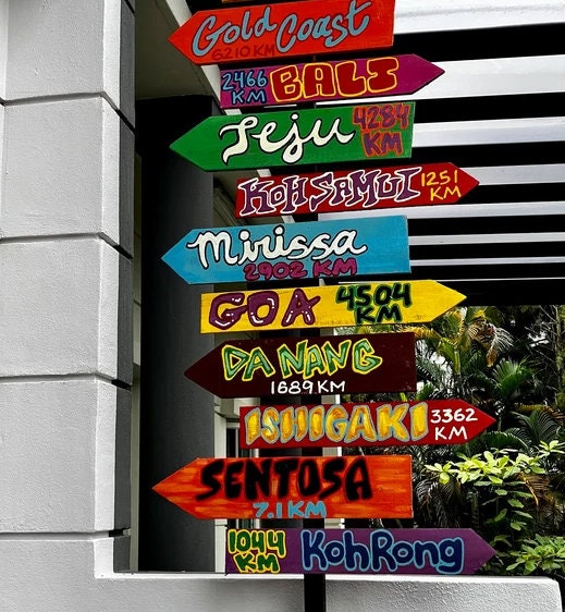 Beach Location Mileage Wooden Sign, Custom Miles To Ocean Destination Sign, Beach Decor - Rustic Hand Made Vintage Wooden Sign Decor