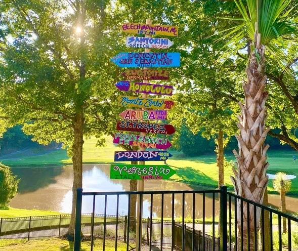 Beach Location Mileage Wooden Sign, Custom Miles To Ocean Destination Sign, Beach Decor - Rustic Hand Made Vintage Wooden Sign Decor