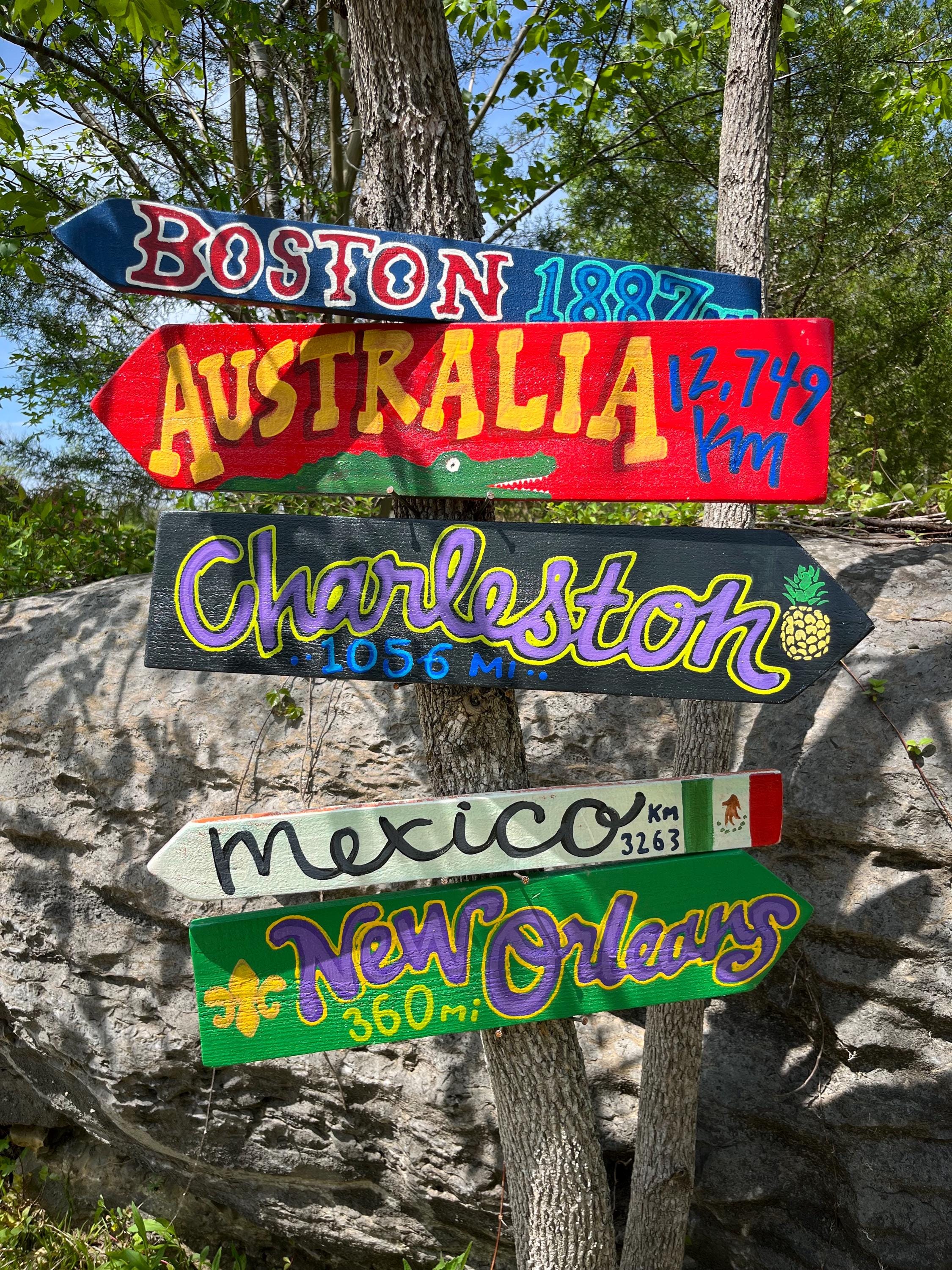 Lcation Sign Set of 6 Destination Signs , Location Sign , This Way Arrow , Lakeside ...