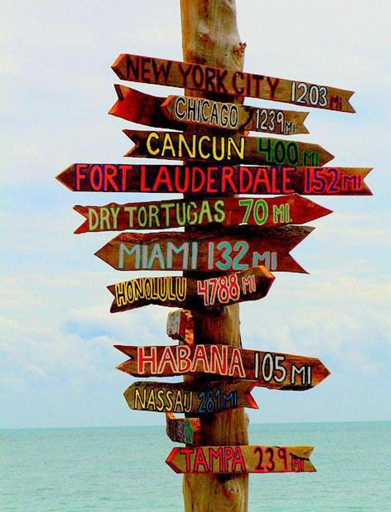 Set of 5 1 FREE Tiki Bar Decor Directional Signs Holiday image 1