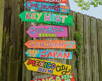 Segni direzionali personalizzati Tiki Bar / Segni TIki