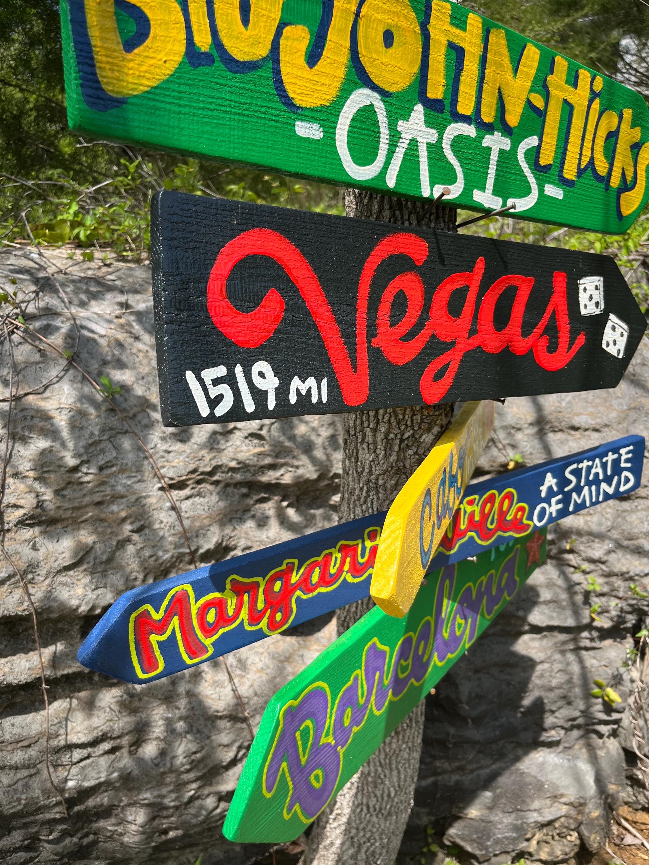 Set of 6 Destination Signs , Location Sign , This Way Arrow , Lakeside ...