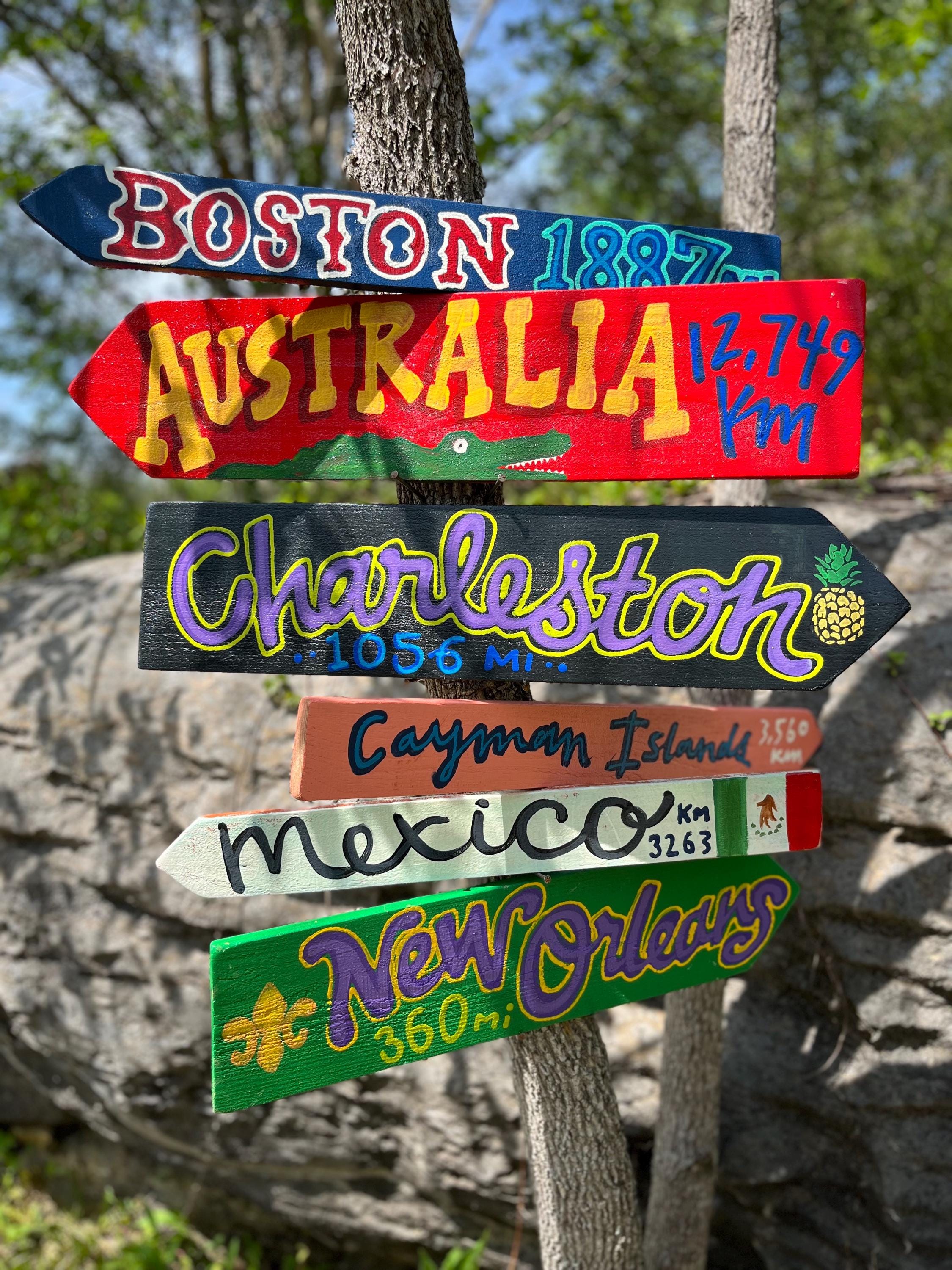 Set of 6 Destination Signs , Location Sign , This Way Arrow , Lakeside ...