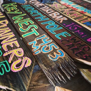 Christmas Gift Family Signpost Margaritaville Wooden Sign, Wood Beach Sign - Rustic Hand Made Vintage Wooden Sign Decor