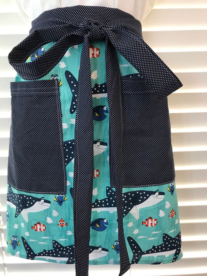 Apron Finding Dory apron Finding Nemo shark apron nemo apron school of fish apron Pixar movie Pixar apron