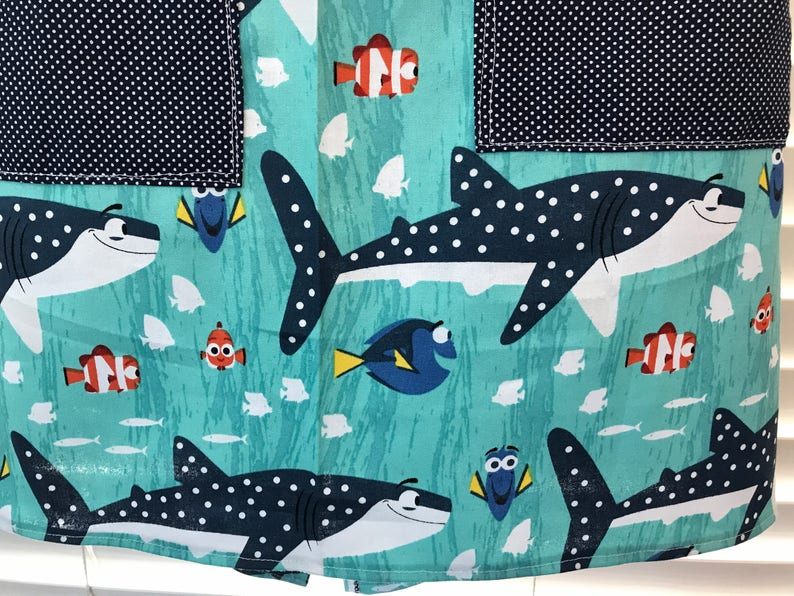 Apron Finding Dory apron Finding Nemo shark apron nemo apron school of fish apron Pixar movie Pixar apron