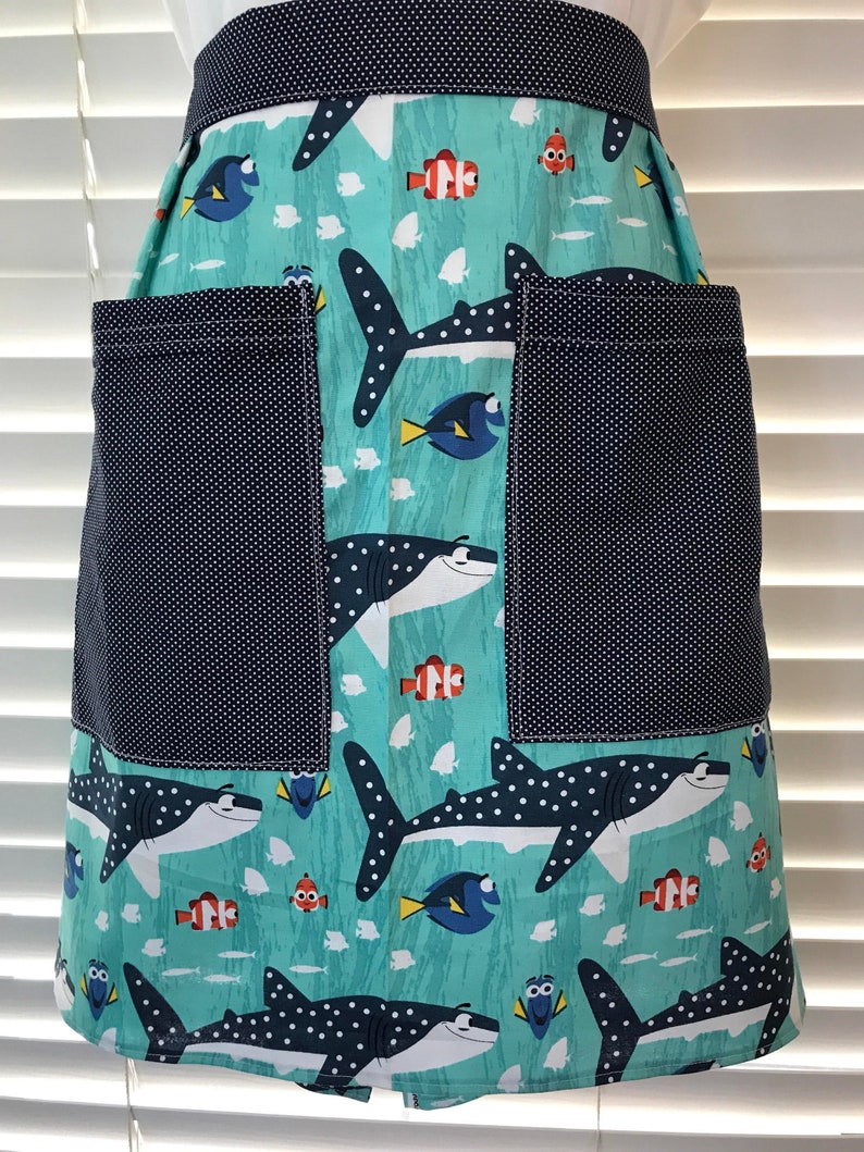 Apron Finding Dory apron Finding Nemo shark apron nemo apron school of fish apron Pixar movie Pixar apron
