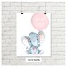 Baby Elephant Printable Art, You Are Loved Pink Balloon, Safari Nursery ...