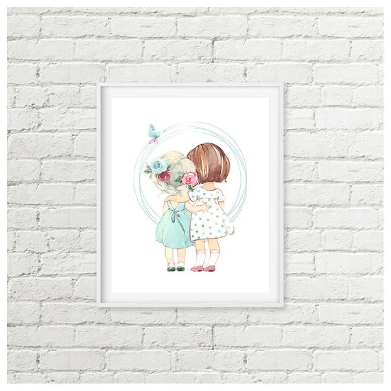 Friends Printable Wall Art Watercolor Print Girlfriend Better | Etsy