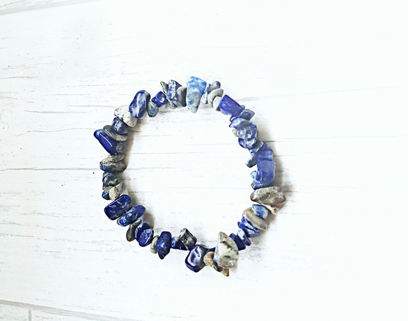 Lapis lazuli bracelet crystal chip bracelet crystal therapy gemstone jewellery healing crystal bracelet healing bracelet