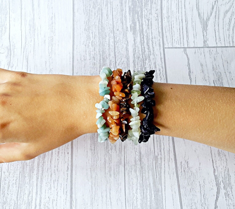 Lapis lazuli bracelet crystal chip bracelet crystal therapy gemstone jewellery healing crystal bracelet healing bracelet