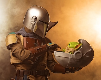 Op Mandalorian Star Saga geïnspireerd cosplaykostuum