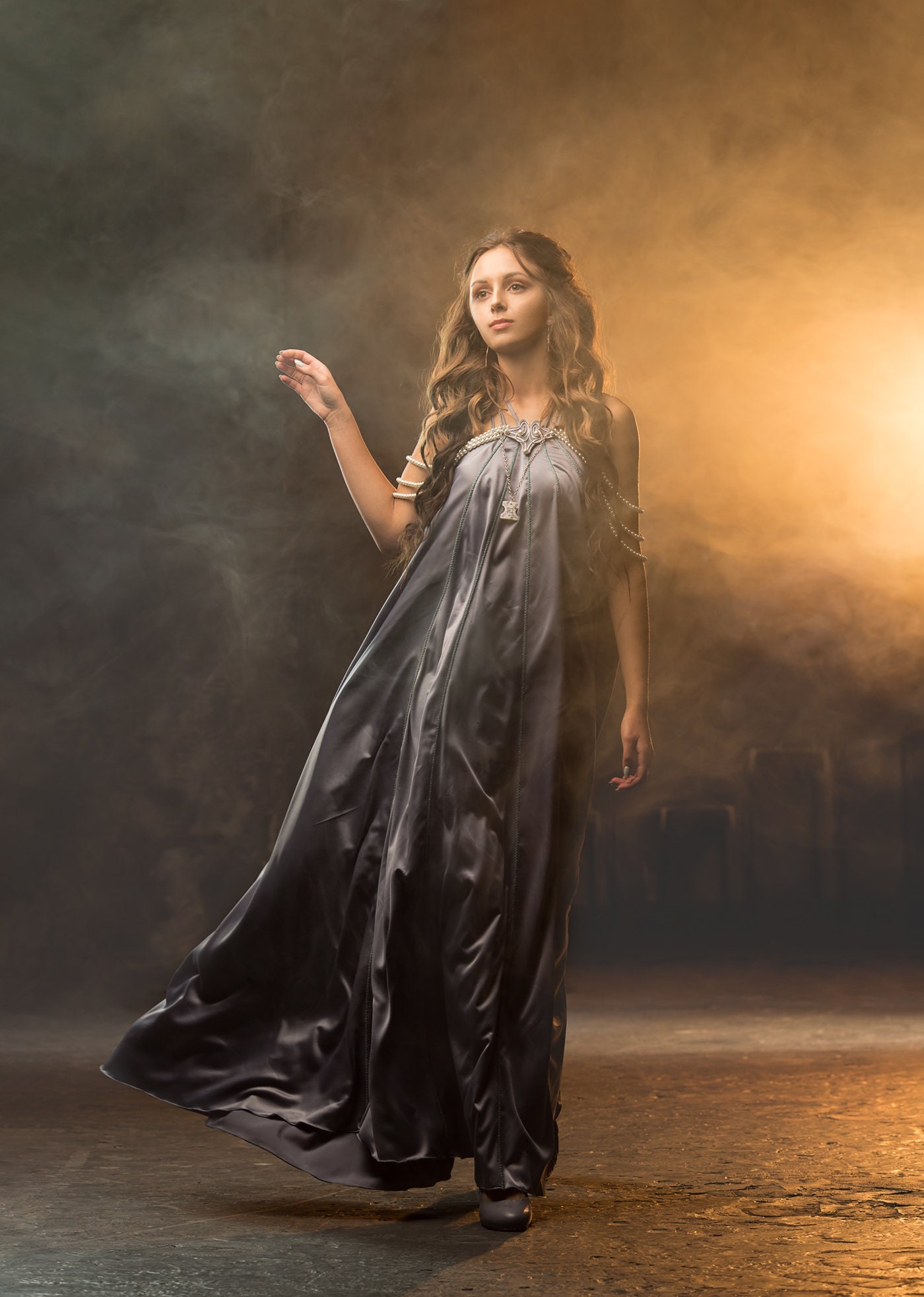 padme silk dress Padme Amidala Star Saga Inspired Cosplay Dress