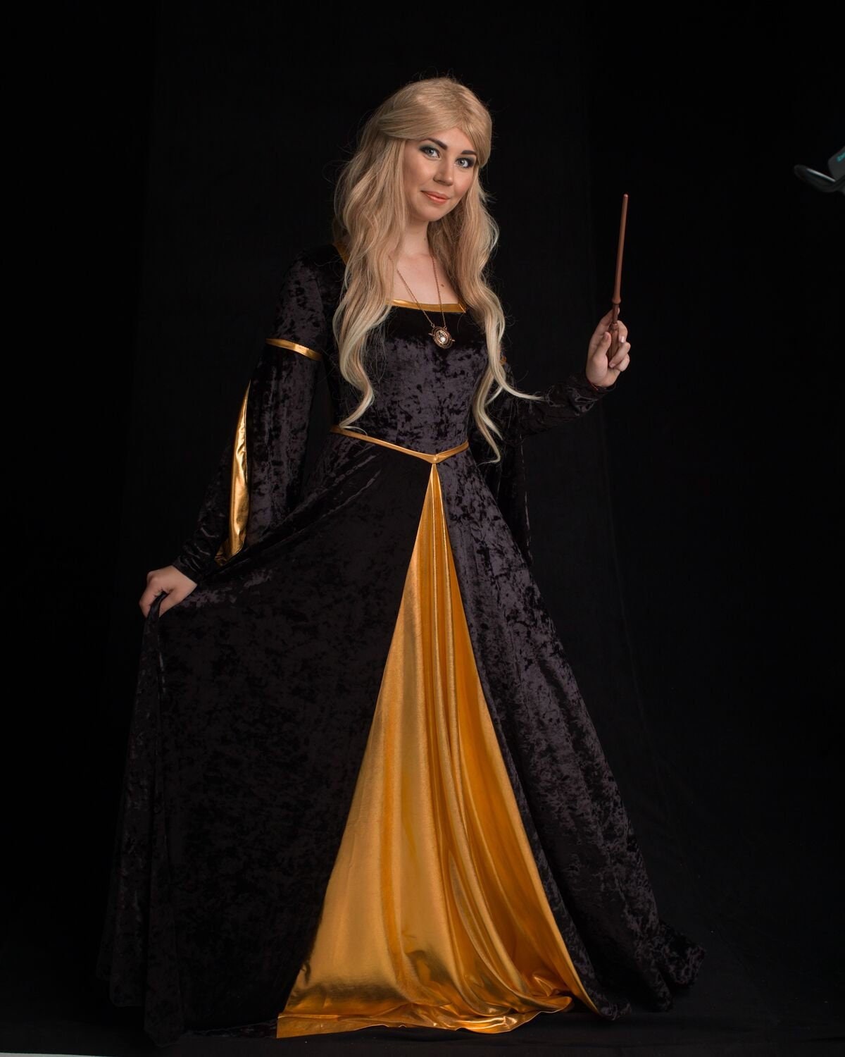 Helga Huffle Wizarding World - Inspired Cosplay Medieval Dress Gown - Etsy