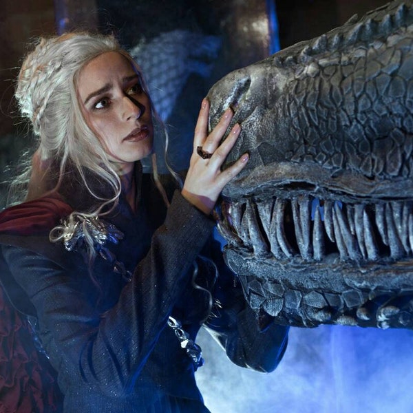 GOT Daenerys Targaryen traje hecho a mano cosplay vestido inspirado en los juegos de tronos