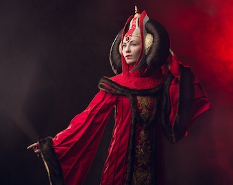 Padme Amidala Queen Star saga inspired cosplay gown