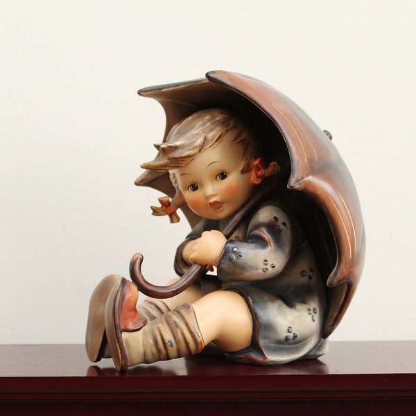 Excellent Large 8" Hummel Goebel 'Umbrella Girl' Porcelain Figurine (HUM 152 B) | TMK-3 | W. Germany