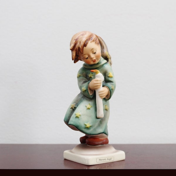 Nice 6" Hummel Goebel Green 'Heavenly Angel' Figurine | (HUM 21/0 1/2) TMK-5 | W. Germany