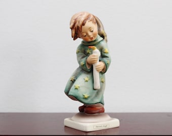 Nice 6" Hummel Goebel Green 'Heavenly Angel' Figurine | (HUM 21/0 1/2) TMK-5 | W. Germany