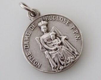 Vintage French Virgin Mary Notre Dame De Lourdes Medal - Etsy