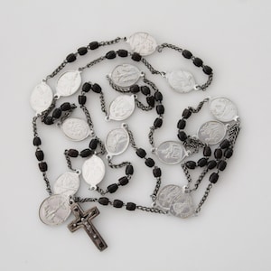 27-1/4&quot; Antique Stations of the Cross Rosary  Via Crucis Chaplet | Made in France