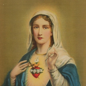Immaculate Heart of Mary Picture Print Catholic Art