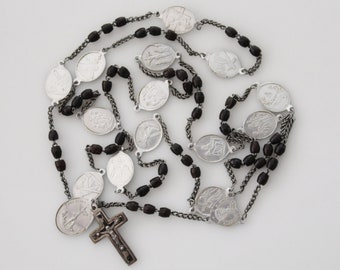 27-1/4" Antique Stations of the Cross Rosary  Via Crucis Chaplet | Made in France
