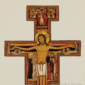 SAN DAMIANO CROSS ~ 5&quot; wide x 7&quot; tall Art Print Picture from Italy